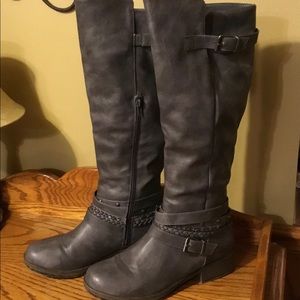 Wide calf knee high boots